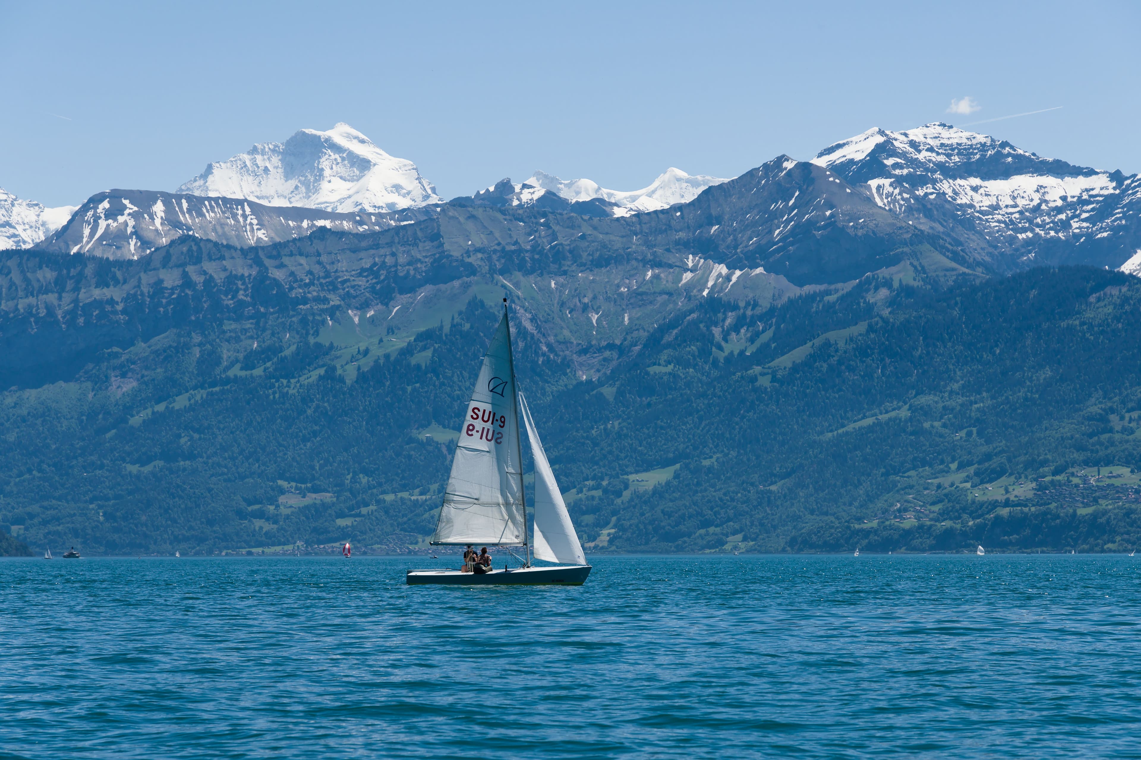 Lake Zurich with the Alps in the background